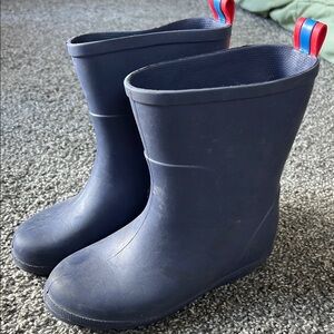 Kids Navy Blue Rain Boots